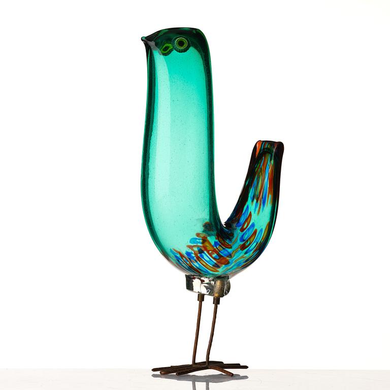 Alessandro Pianon, a "Pulcino" glass sculpture of a bird, Vistosi, Murano, Italy 1960's.