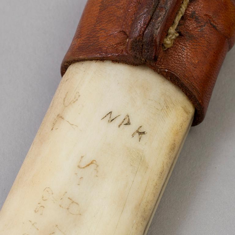 Three 20th century Sami reindeer horn knives.