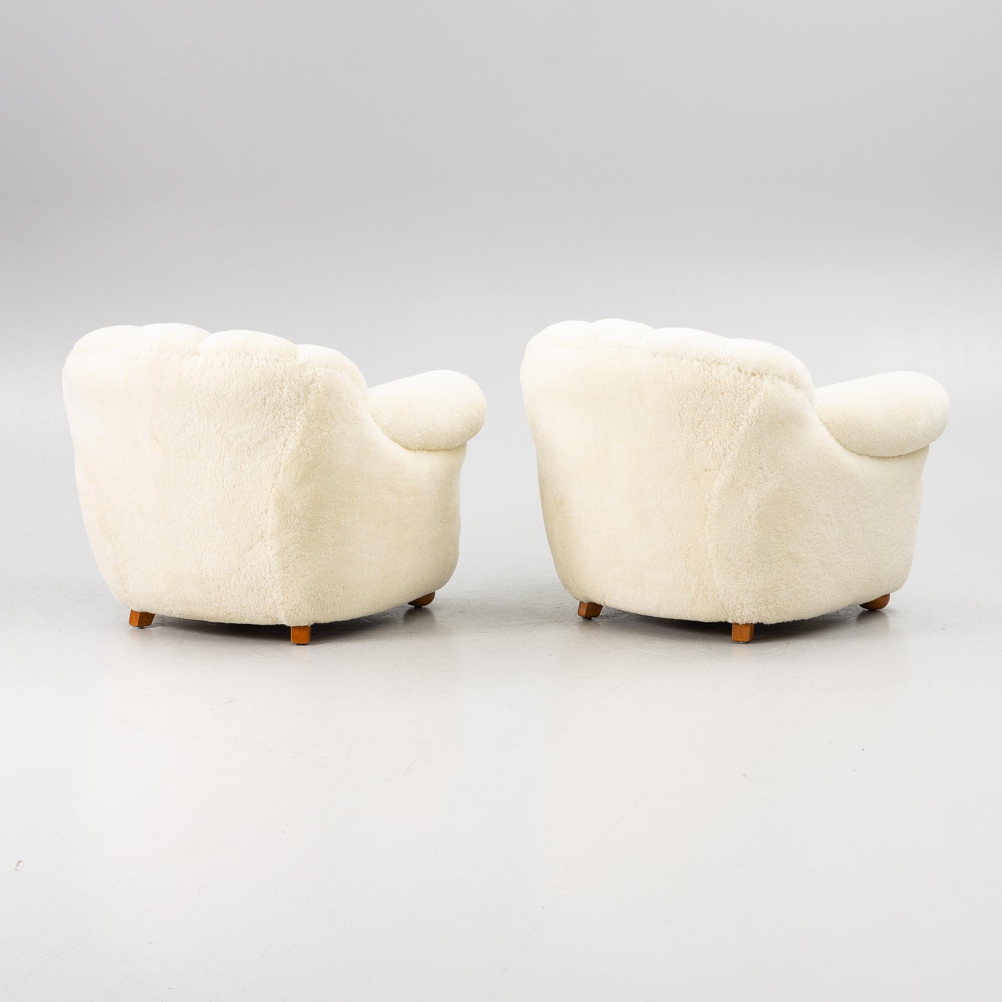 Fåtöljer, ett par, Swedish modern, 1900-tales mitt.