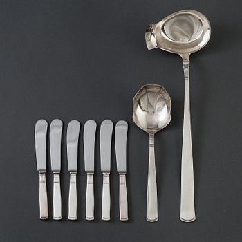 a 80 pcs silver cutlery by Jacob Ängman, GAB, late 20th century.