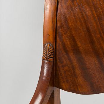 A set of three Biedermeier armchairs, probably St. Petersburg  1820s.