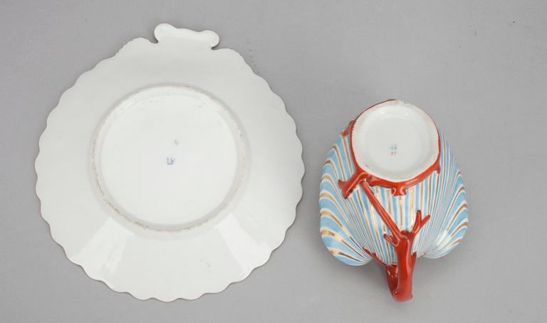 CUP AND SAUCER, A. Popov, Russia, mid 19th century.