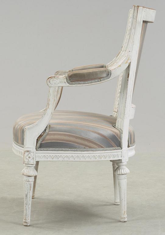 KARMSTOL, Ephraim Ståhl, (mästare i Stockholm 1794-1820). Sengustaviansk. Stämpelsignerad.