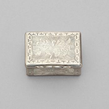 500. A Swedish 18th century parcel-gilt snuff-box, marks of Arvid Floberg, Stockholm 1766.