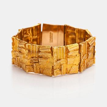 Björn Weckström, A 14K gold bracelet "Suma". Lapponia 1971.