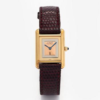 Cartier, must de Cartier, Tank, "Trinity Dial", armbandsur, 20,5 x 20 (28) mm.