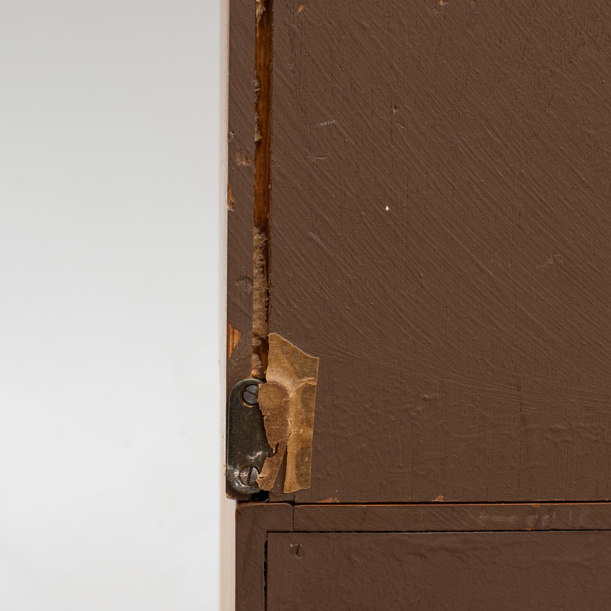 Bookcases with cabinets. 5 pieces. 1960s.