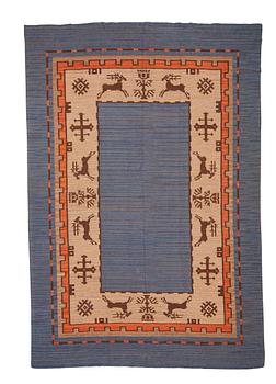 266. A carpet, flat weave, ca 359 x 247 cm, Sweden.