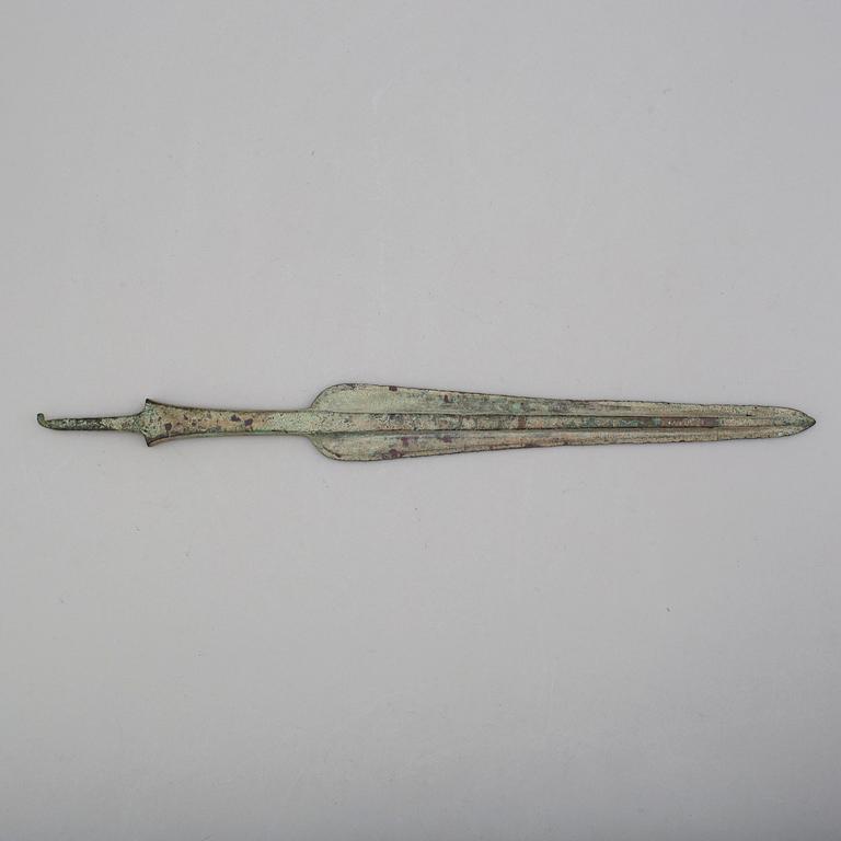 A bronze spearhead, probably Loristan around 1000 B.C.