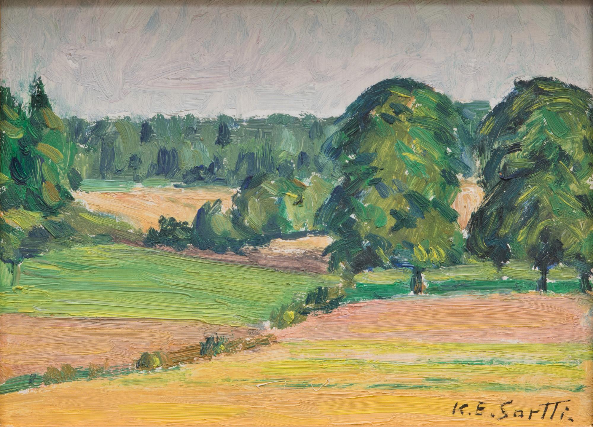 KOSTI SARTTI, olja på pannå, signerad.