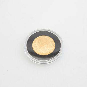 Guldmynt Italien, Umberto I 20 Lire, 1881.