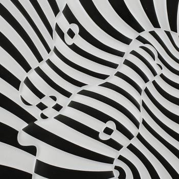 VICTOR VASARELY, väggrelieff, porslin, Rosenthal, signerad och numrerad 394/3000.