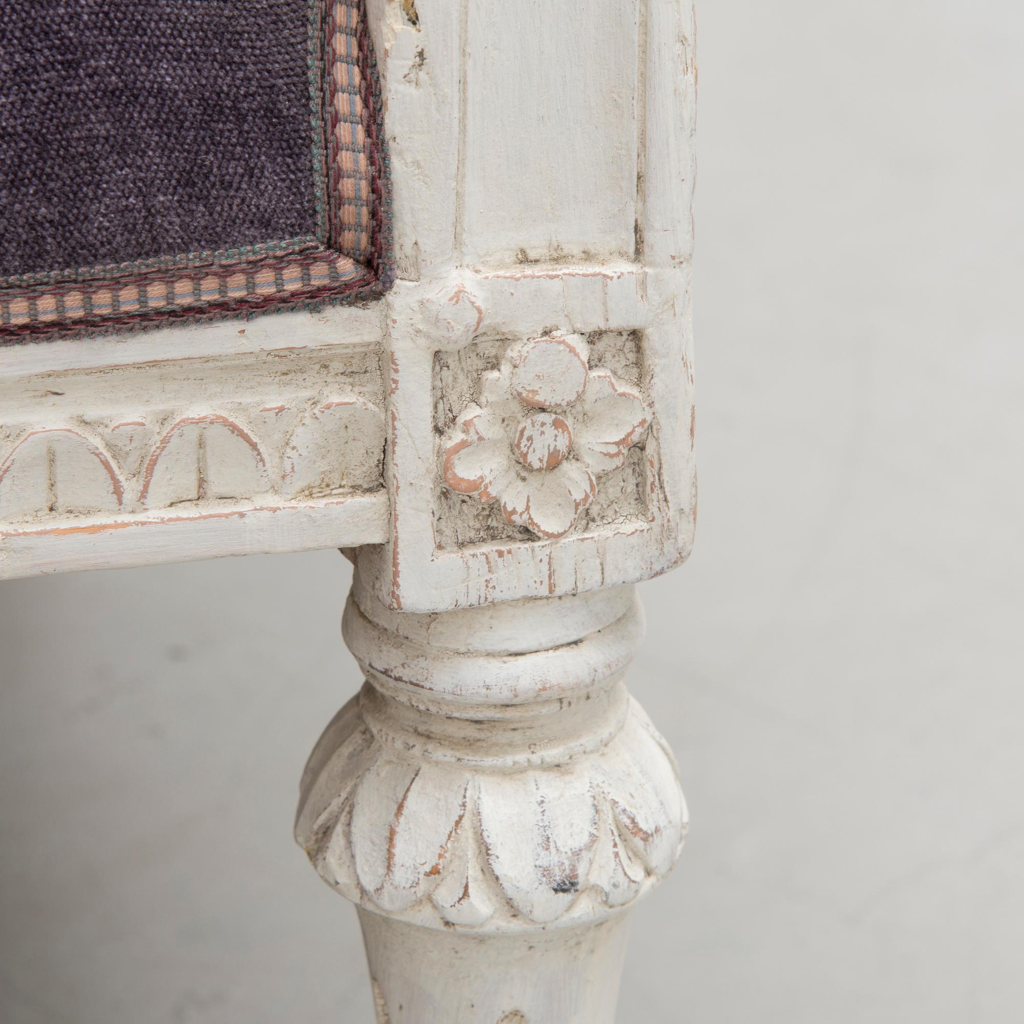 A SWEDISH GUSTAVIAN SOFA, made by Johan Erik Höglander (furniture carpenter in Stockholm 1777-1813).