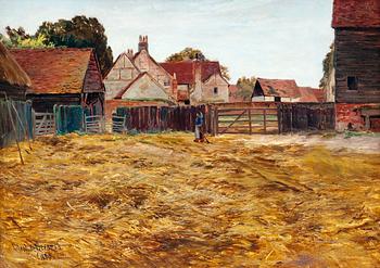 637. Alfred De Breanski, YARD VIEW.