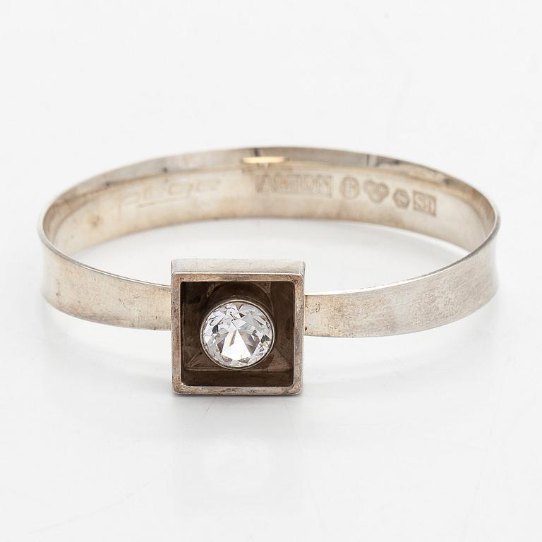 Smyckesset, 4 delar, silver, syntetisk stenar, Pege (Karl-Erik Palmberg), Alton, Sverige.