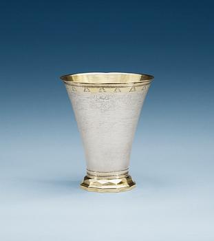 920. A Swedish parcel-gilt beaker, makers mark of Johan Hedman, Södertälje probably 1771.