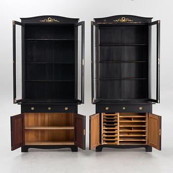A matched pair of book cabinets, early 20th Century.