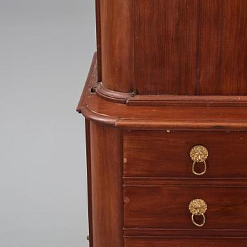 A Swedish rococo mahogany writing cabinet attributed to N. Dahlin (master in Stockholm-1761-87).