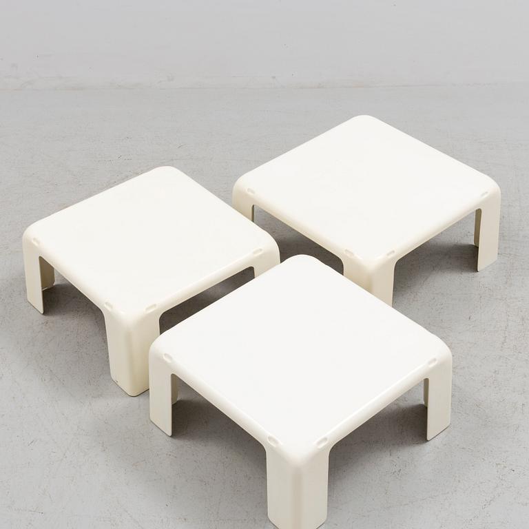 MARIO BELLINI, a set of three plastic coffee tables from C&B, Italy, second half of the 20th century.