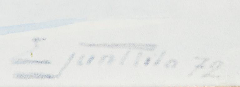 EINARI JUNTTILA, vesiväri, signeerattu ja päivätty -72.