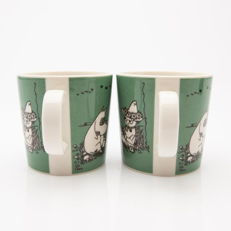 Moomin mugs, a pair, porcelain, Arabia, Finland 1991-96.