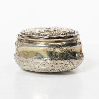 A silver gilt Rococo box, 18th century.