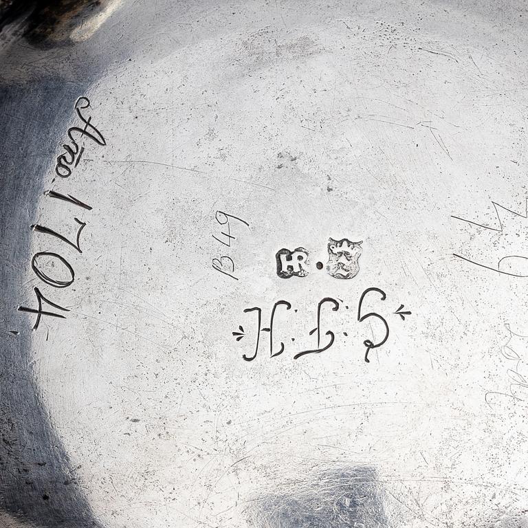 A Swedish 17th century parcel-gilt silver tankard, mark of Henrik Reimers, Norrköping (active 1684-1693).