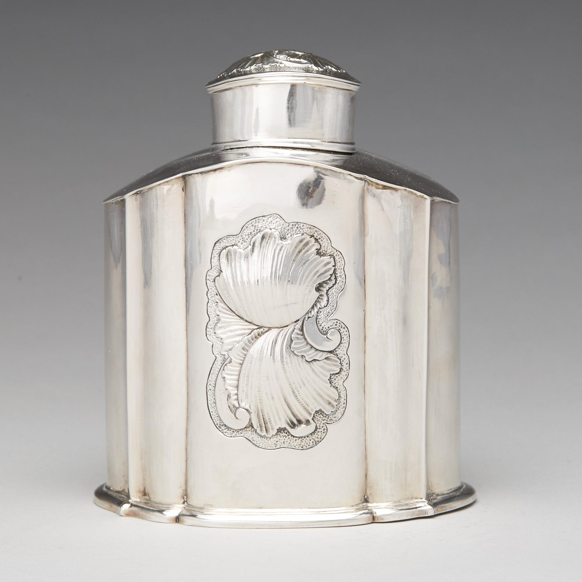 Johan Collin, teburk, stor, silver, Stockholm 1745. Senbarock.