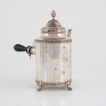 Jacob Engelberth Torsk (dotter Sigrid Torsk), kaffekanna, silver, Stockholm 1899.