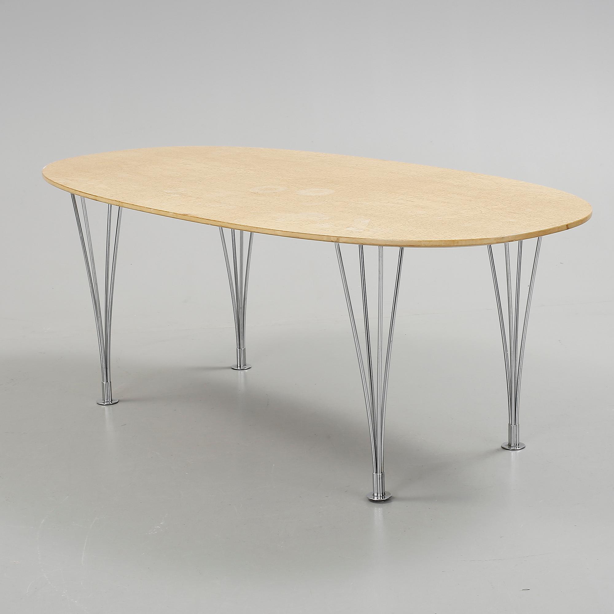 SOFFBORD, "Superellips" Design Bruno Mathsson och Piet Hein för Fritz Hansen, 1900-talets andra hälft.