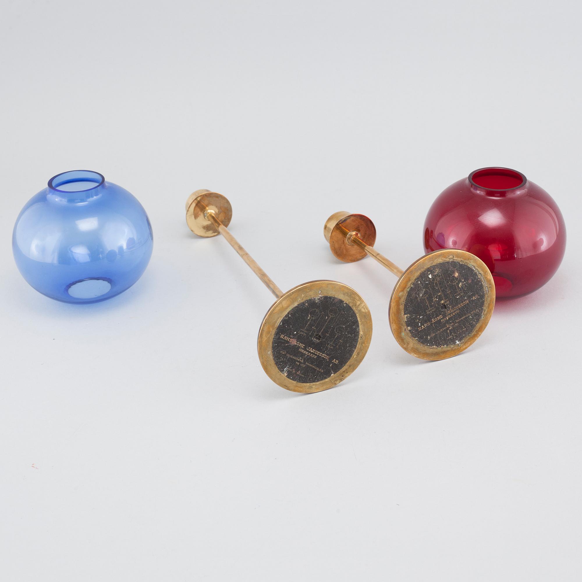 HANS-AGNE JAKOBSSON, ljuslyktor, 2 st, Markaryd, 1900-talets andra hälft.