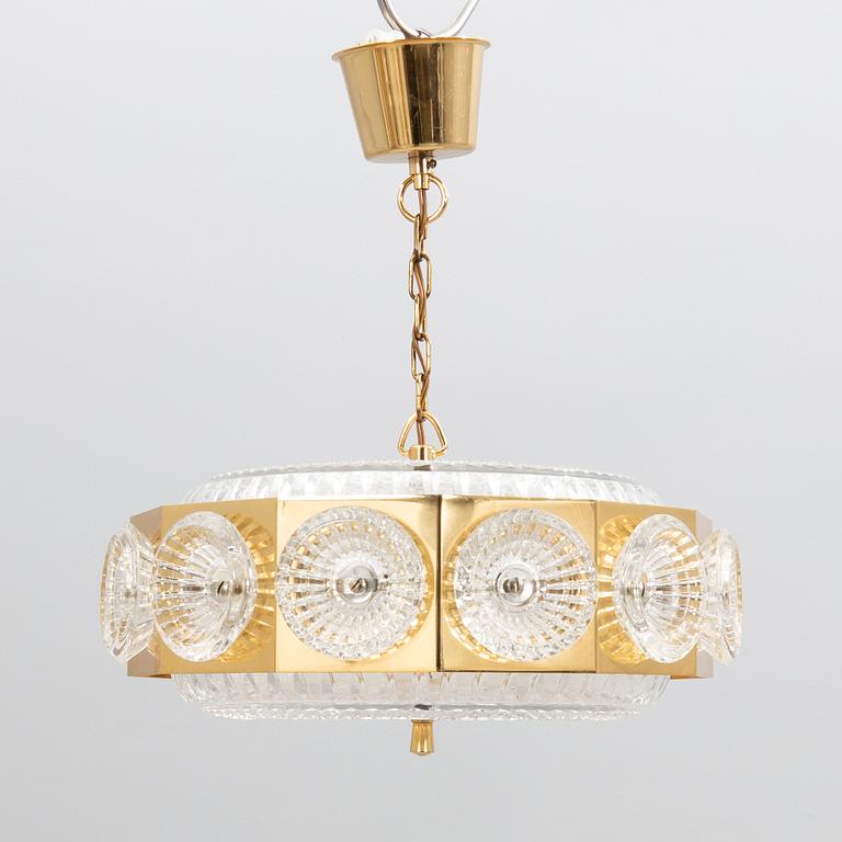 Carl Fagerlund, ceiling lamp Orrefors 1970s.