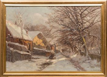 AUGUST SPECHT, oil on canvas, signed.