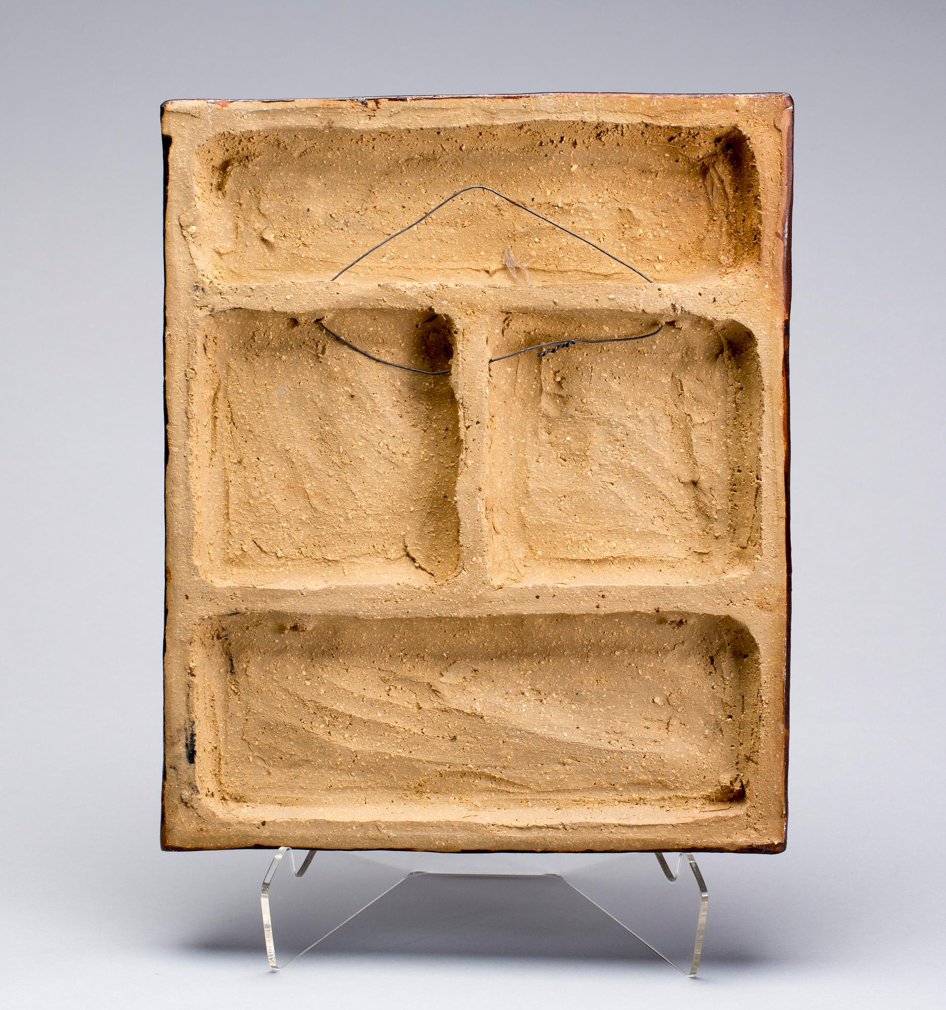 VÄGGRELIEF, stengods. Åke Holm. Signerad.