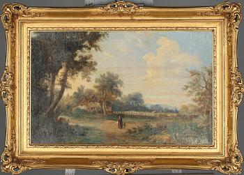 OKÄND KONSTNÄR, olja på duk, 1800-tal.