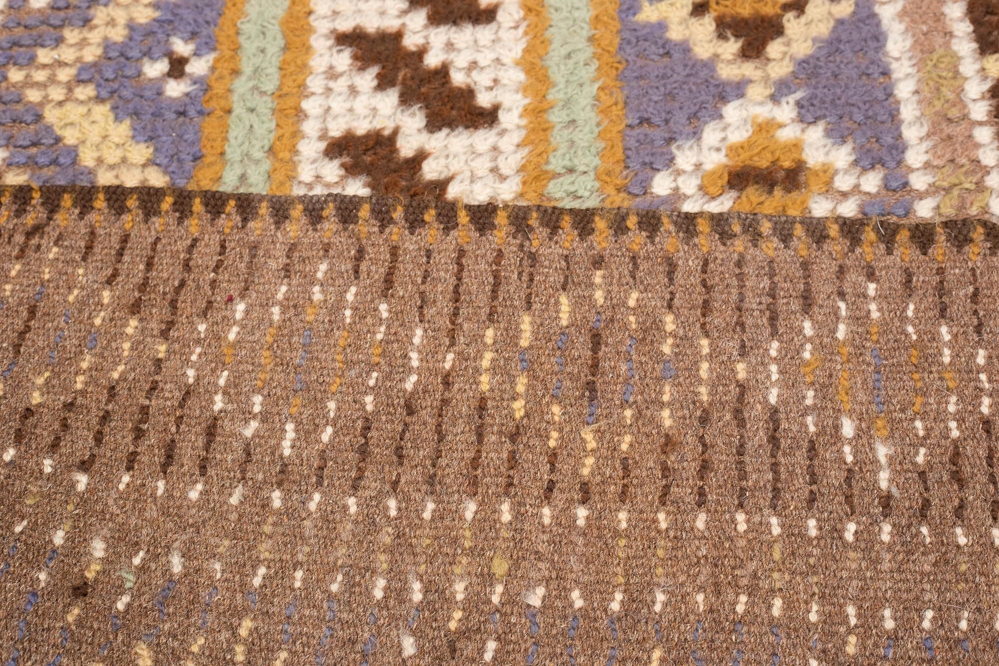 Märta Måås-Fjetterström, a carpet, "Blå randig", knotted pile, ca 141,5-143 x 83-85 cm, signed MMF.