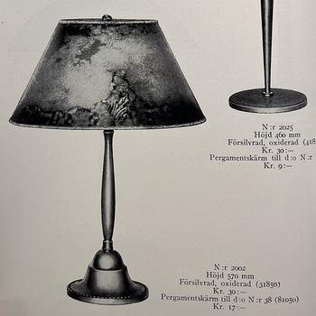 C.G. Hallberg, bordslampa, modell "2002", Swedish Grace, Stockholm, 1920-30-tal.