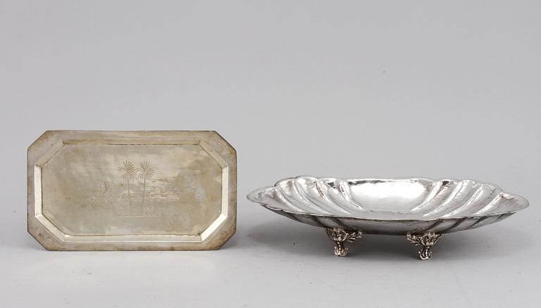 PARTI SILVER, 13 delar, bla Gewe Silvervarufabriken Ab, Malmö, 1955. Vikt 545 g.
