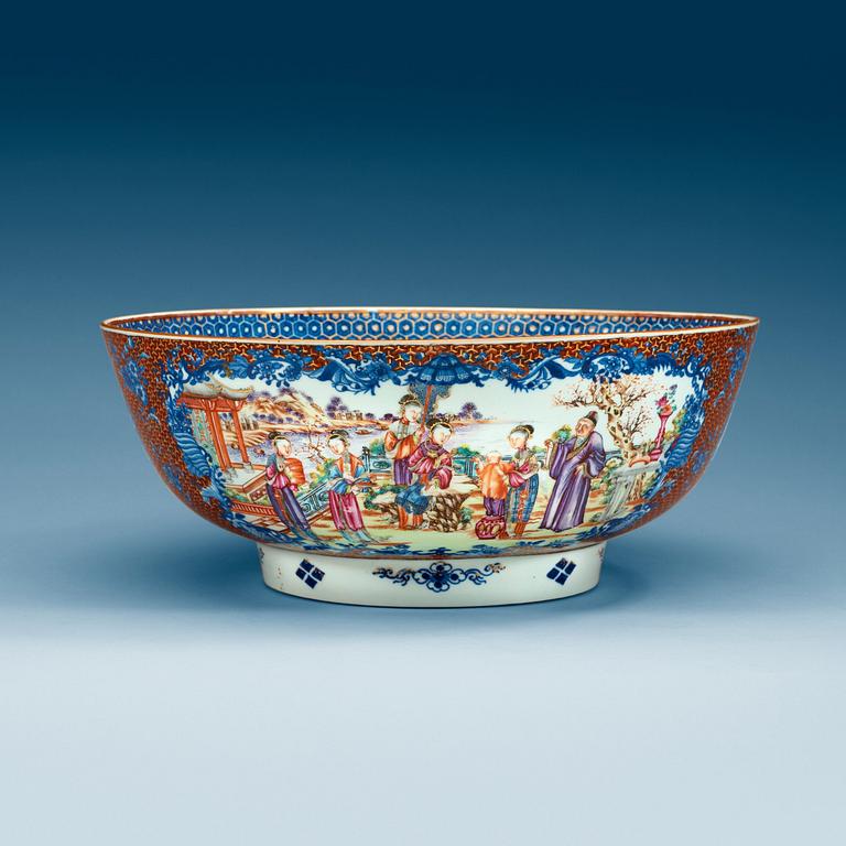 BÅLSKÅL, kompaniporslin. Qing dynastin, Qianlong (1736-95).