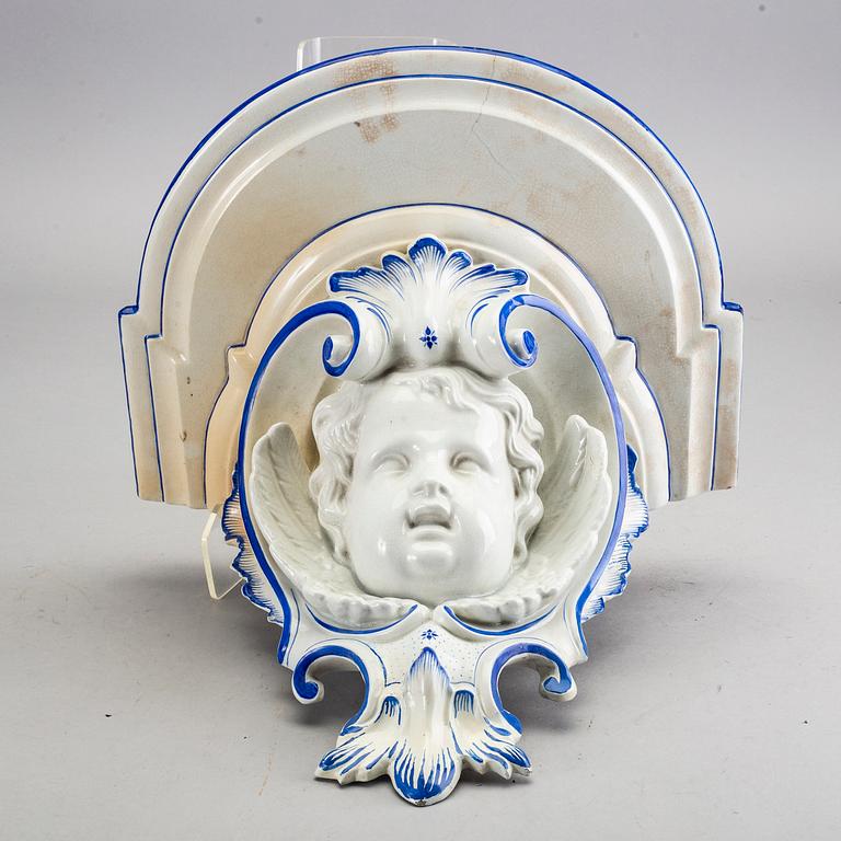 Console shelves a pair Baroque style 20th century porcelain.