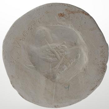 VILLE VALLGREN, skulptur, gips, signerad.