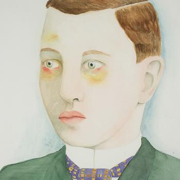 EMMA TRYTI, watercolour on paper, signed.