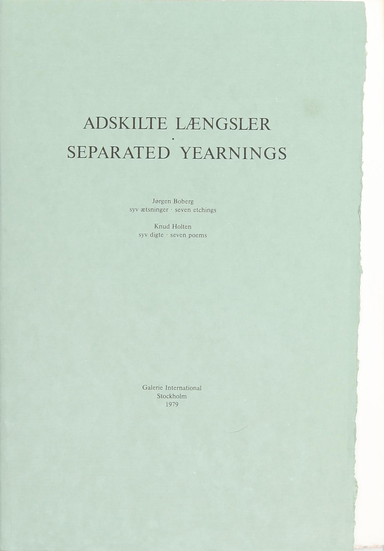 JÖRGEN BOBERG, mapp med 7 etsningar, signerade, numrerade 43/130.