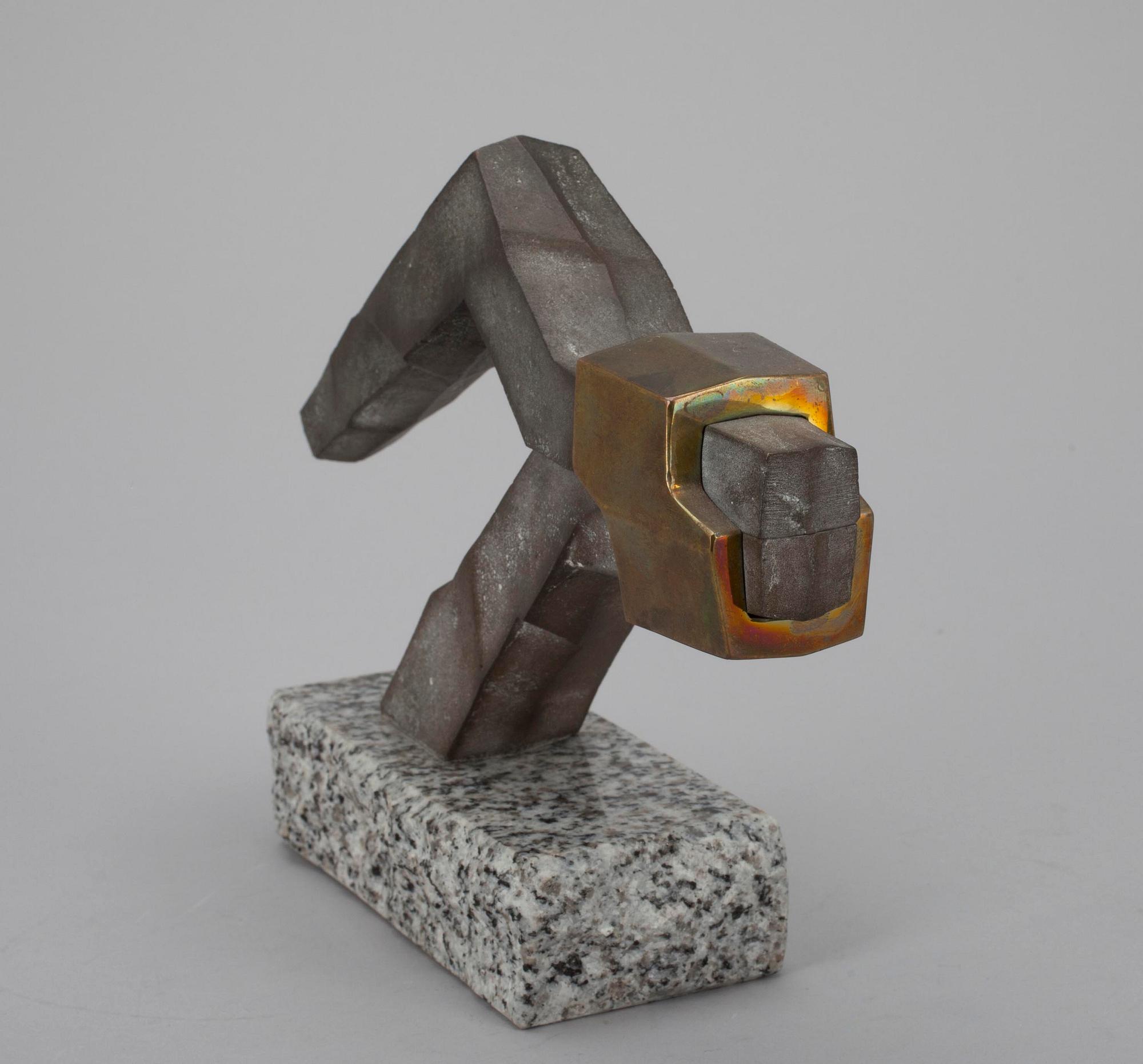 HEIKKI ASPINEN, skulptur, brons samt sten, numrerad 3/3, signerad och daterad -88.