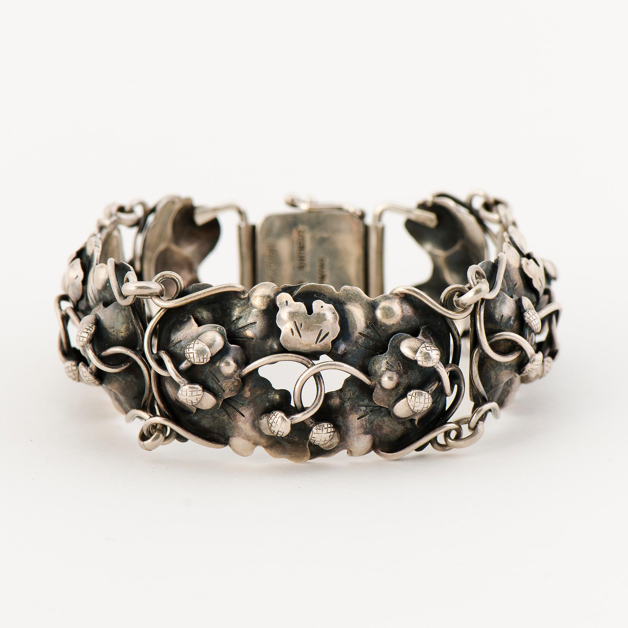 ARMBAND, silver. Daurup, Danmark.