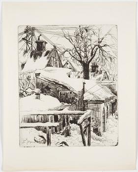 PARTI GRAFIK, ca 100 verk, bl.a från Föreningen för Grafisk Konst, Björn Brusewitz och Louis Bastin.