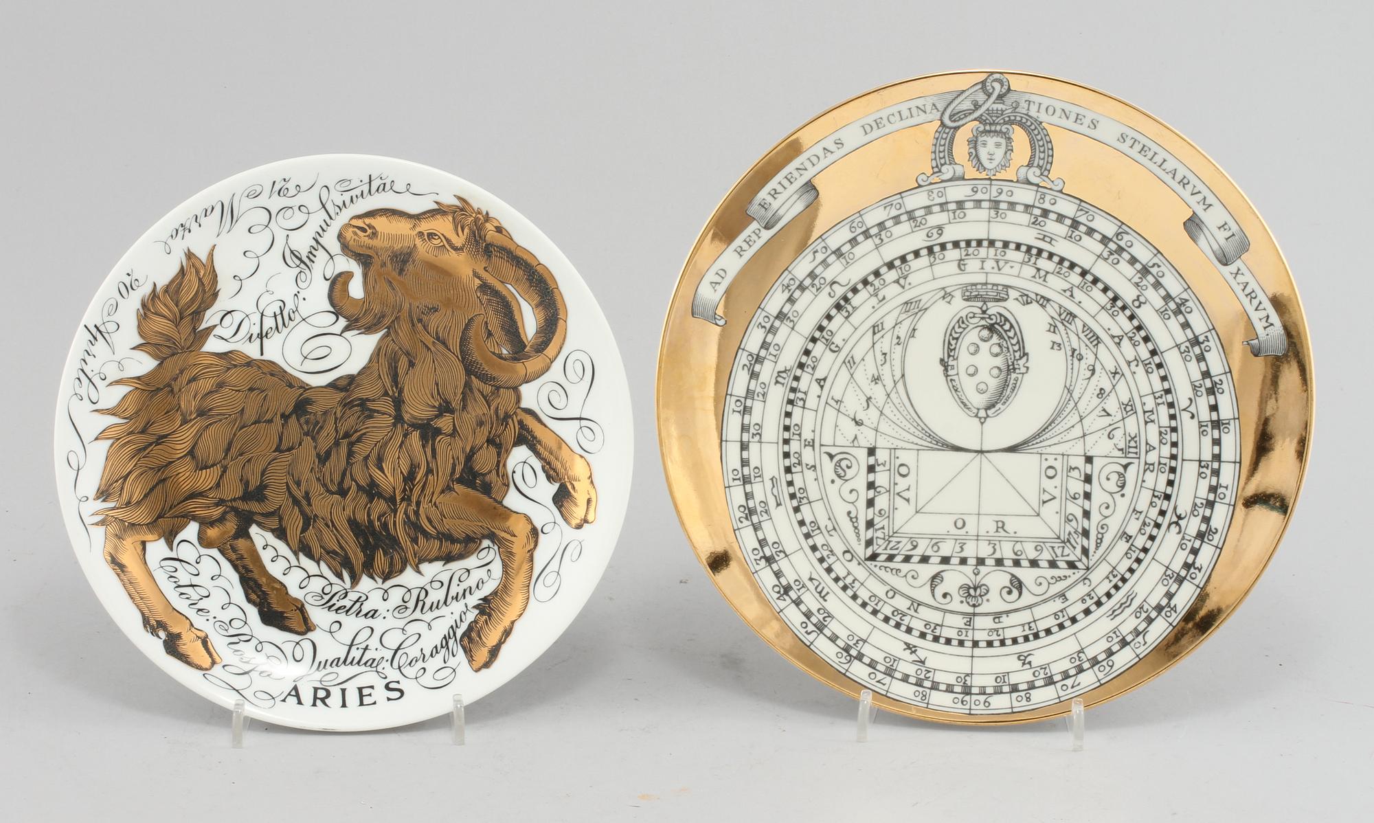 FAT, 2 st, porslin, Piero Fornasetti, Milano Italien 1966/72.