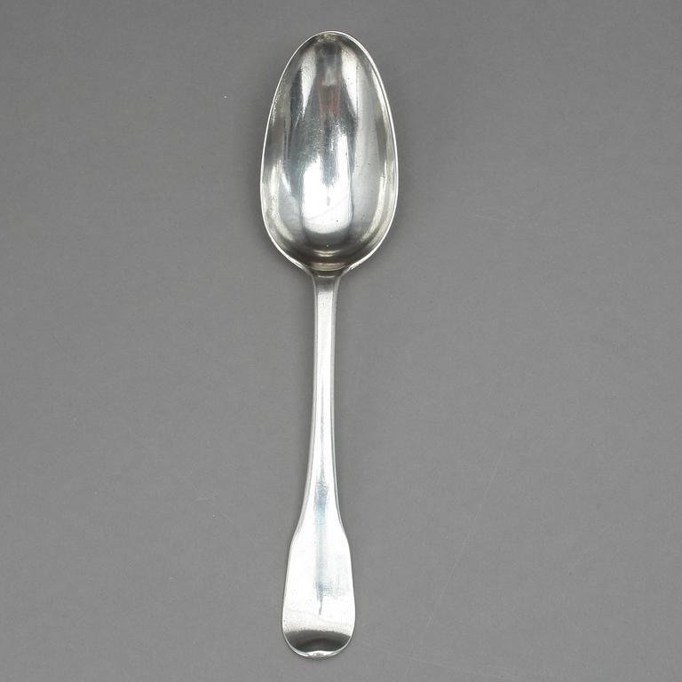 RÅTTSVANSSKED, silver, J L Starin, Stockholm 1741, tot vikt 63 gram.