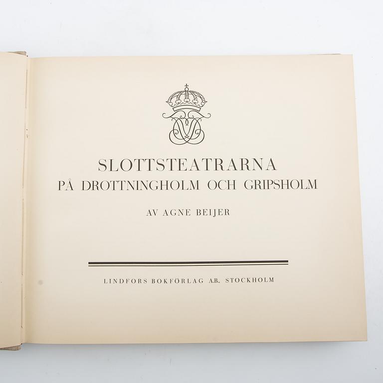 Book "The Castle Theatres at Drottningholm and Gripsholm" Agne Beijer Stockholm 1937 no. LXII/CCLV.