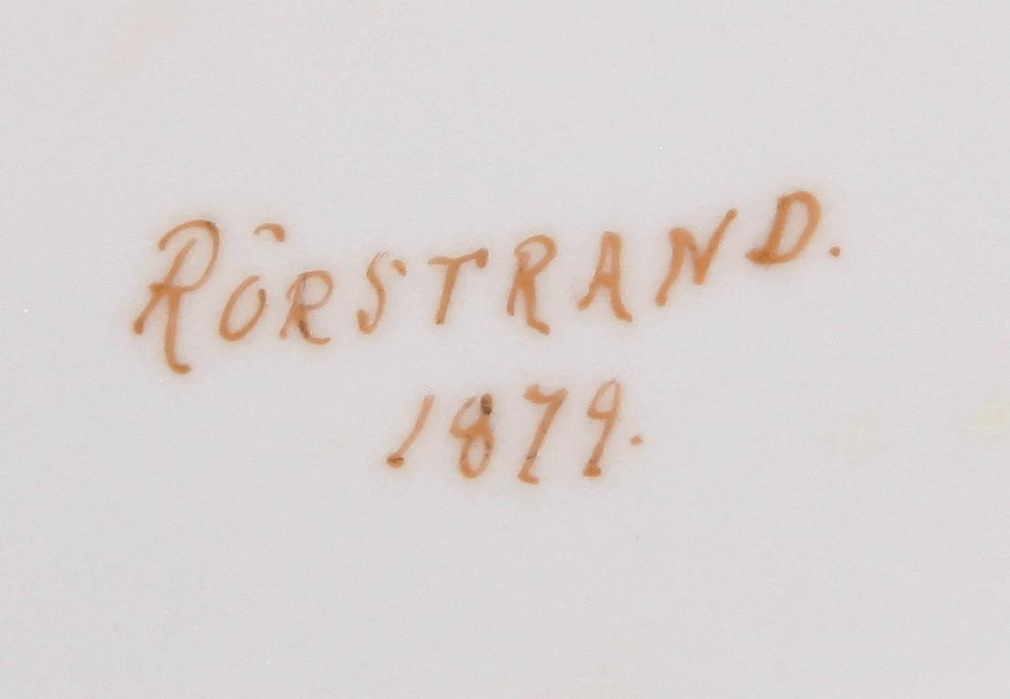 FAT, 2 st samt ASSIETTER, 16 st, porslin, Rörstrand, 1800-talets slut.